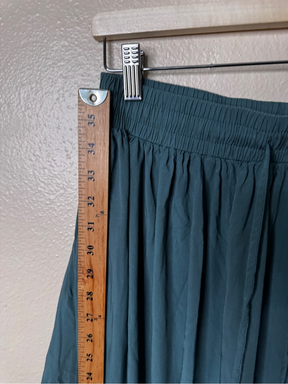 Scarlet Darkness Skirt Women’s M Teal Boho Maxi Lace Hem Cottagecore - Picture 7 of 9